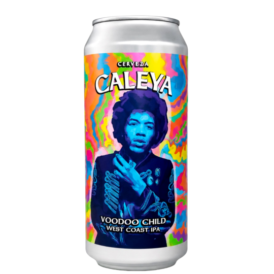Lata de cerveza artesana Caleya Voodoo Child West Coast IPA